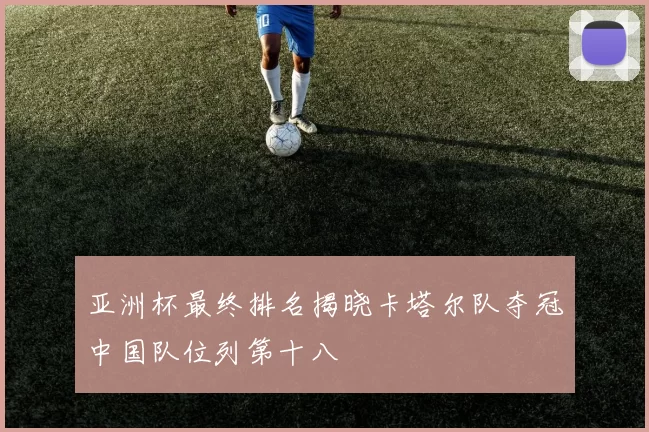 亚洲杯最终排名揭晓卡塔尔队夺冠中国队位列第十八